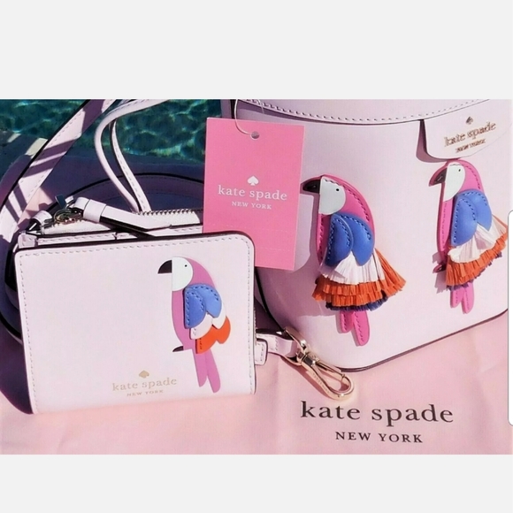 KATE SPADE SMALL I-ZIP BIFOLD WALLET FLOCK PARTY - Picture 7 of 10